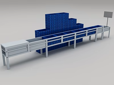 Modern assembly line assembly line equipment machine 3d model