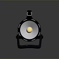 Lighting Combination Featuring Handheld LED Work Light Yellow And Black With Adjustable Stand And Handle