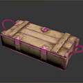 Vintage Wooden Storage Box With Rope Handles And Metal Clasps For Home Use