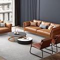 Modern Sofa Coffee Table Combination Sofa Coffee Table 3d model