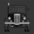 Vintage Functional Truck Design With Classic Chrome Grille Retro Headlights And Cab Structure