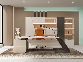 Modern boss office manager office furniture office 3d model