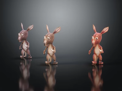 Modern game character donkey cartoon donkey 3d model