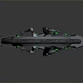 Futuristic Motorcycle Design With Circular Wheel And Green Accent Lighting