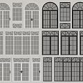 Various Arched Windows And Doors In White Dark Gray Different Styles Design