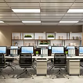 modern public office area office area 3d model