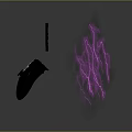 Purple Lightning Shaped Decorative Lights For Gaming Space With DBZ Theme And Controller Accents