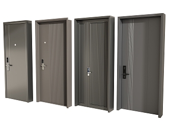 Modern door combination 3d model