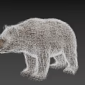 Realistic Brown Bear 3D Render With Detailed Fur And Standing Pose On Gray Background