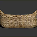 Handwoven Wicker Storage Basket For Household Use With Sturdy Handles And Decorative Design