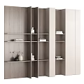 Modern Wooden Bookshelf Interior With Multiple Shelves Books And Decorative Items