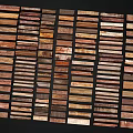 Stone Wood Samples Display With Various Textures And Colorful Wooden Planks