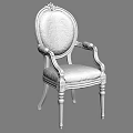 Classic Armchair With Carved Armrests Patterned Fabric Dark Wooden Legs And Gold Accents