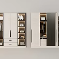 Modern Wardrobe Interior Design With Hanging Rods Drawers Shelves And Lighting