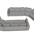 Italian Light Luxury Curved Sofa Curved Corner Sofa Nordic Style Sofa Very Simple White Sofa Fabric Imperial Concubine Curved Sofa 3d model