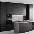 Simple Cabinet Open Kitchen 3d model