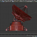Industrial Satellite Communication Equipment With Parabolic Reflector And Metal Frame Base