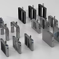 Public Facility Access Control Gates With Various Security Models And Automatic Entry Functions 3d model