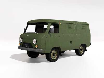 Woods UAZ Classical Van 3d model