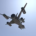 Advanced Futuristic Fighter Jet With Sleek Aerodynamic Body And Multiple Thrusters