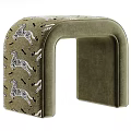 Elegant Copper Sofa Bench with Paisley Pattern and Velvet Upholstery in Multiple Colors