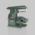 Green Industrial Milling Machine With Control Panel And Worktable Mechanical Components 3d model