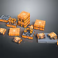 Durable Orange Storage Boxes For Household Items Organization And Stacking