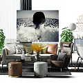 Modern Sofa Coffee Table Combination Sofa Coffee Table 3d model