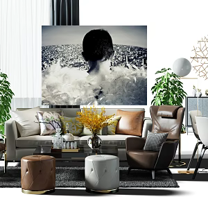 Modern Sofa Coffee Table Combination Sofa Coffee Table 3d model