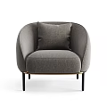 Modern Accent Chairs in Gray and Brown Upholstery with Metal Legs and Soft Comfortable Cushions