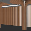 Modern Column Wood Grille Decorative Column Round Decorative Column Shape Column Package Column Creative Column Special-shaped Column 3d model