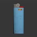 Blue Sliq Lighter With Yellow Logo And Metal Top Design