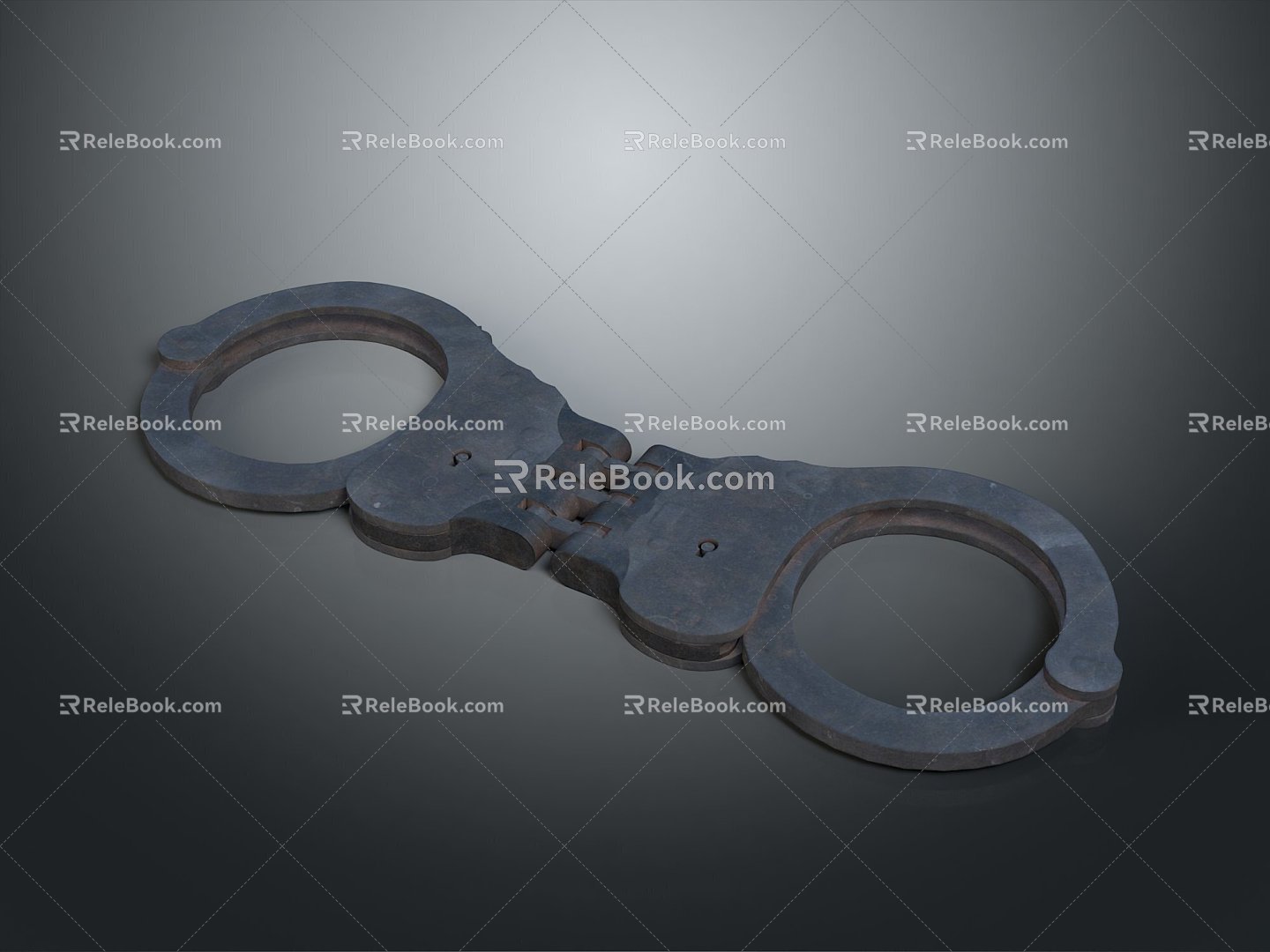 Iron shackles, metal handcuffs, shackles, daily necessities 3d model