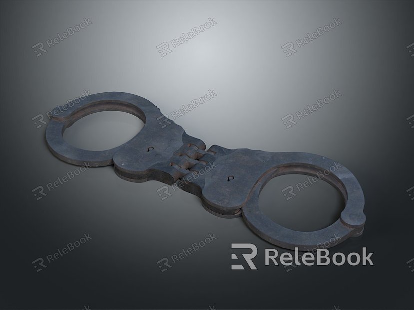 Iron shackles, metal handcuffs, shackles, daily necessities model