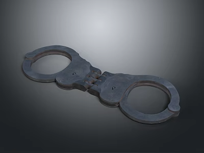 Iron shackles, metal handcuffs, shackles, daily necessities 3d model