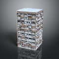 Dense High Rise Residential Building With Multiple Balconies And Air Conditioning Units