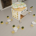 Dessert Bakery Outdoor Sweet Station Milk Tea Shop Cake Shop Coffee Shop 3d model