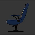 Ergonomic Office Chair Blue and Yellow Racing Style Stitched Design with Adjustable Armrests Black Base