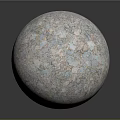 Wood Stone Sphere Ornament With Natural Rough Granular Texture Surface Design