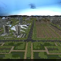 Aerial View Urban Planning With High Rise Buildings Residential Areas And Green Spaces