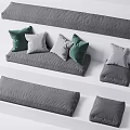 Modern Pillow Cushion Sofa Pillow Combination 3d model