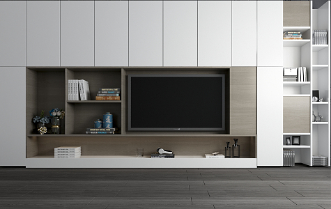 Modern TV Background Cabinet Simple TV Background Wall TV Background Wall 3d model