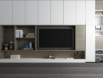 Modern TV Background Cabinet Simple TV Background Wall TV Background Wall 3d model