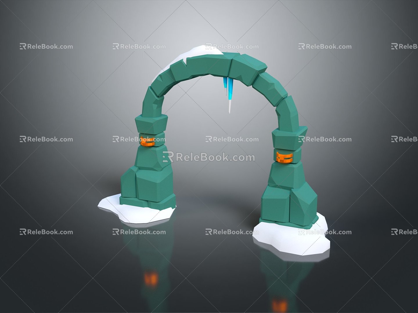 Modern Arch Building Stone Gate Building Stone Arch 3d model