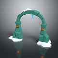 Modern Arch Building Stone Gate Building Stone Arch 3d model