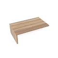 Minimalist Wooden Coffee Table With Clear Glass Legs And Natural Wood Tabletop