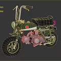 Green Retro Motorcycle With Black Seat Chrome Handlebars And Classic Headlight
