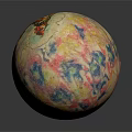 Colorful Painted Decorative Egg With NL TIGERS Textured Surface Art