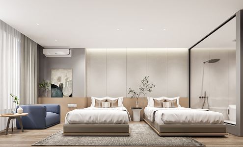 Hotel Rooms Modern Rooms 3d model