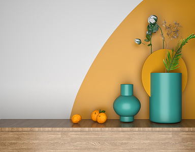 Nordic vase ornaments 3d model